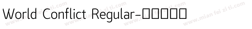 World Conflict Regular字体转换